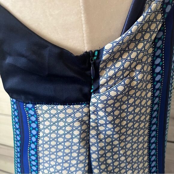 Missguided Silky Multicolor Scarf Patterned Backless Cami Dress - Picture 6 of 9